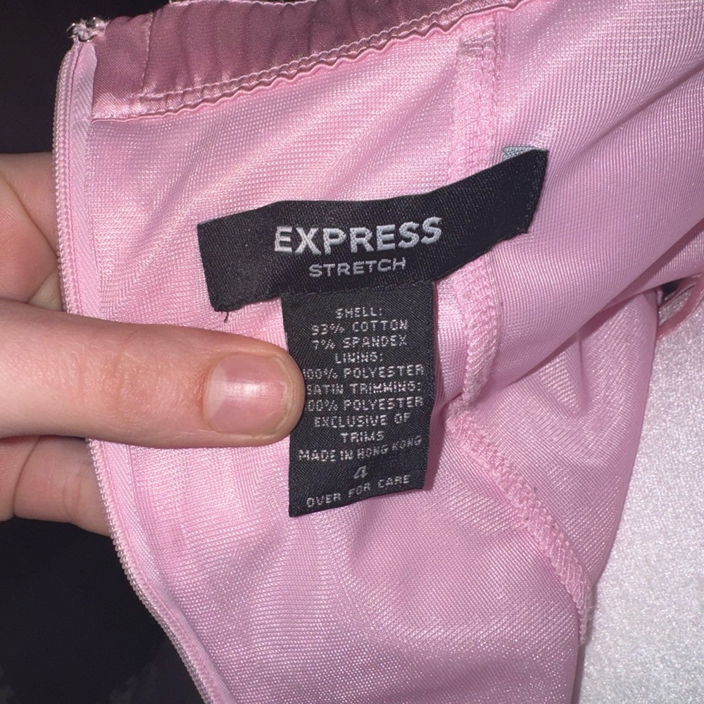 Express Pink Ribbon Mini Dress - Picture 4 of 4